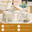 Conjunto de Mesa y Sillas para Niños con Superficie Amplia y Bordes Curvados - Blanco