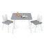 3-Piece Kids Table and Chairs Set - Gray