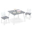 3-Piece Kids Table and Chairs Set - Gray