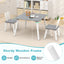 3-Piece Kids Table and Chairs Set - Gray