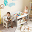 Juego de Mesa y Sillas para Niños de 4 en 1 - Gris