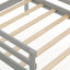 Lit jumeau pour enfants avec 2 tiroirs en bois massif - Gris tableau