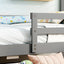 Lit jumeau pour enfants avec 2 tiroirs en bois massif - Gris tableau