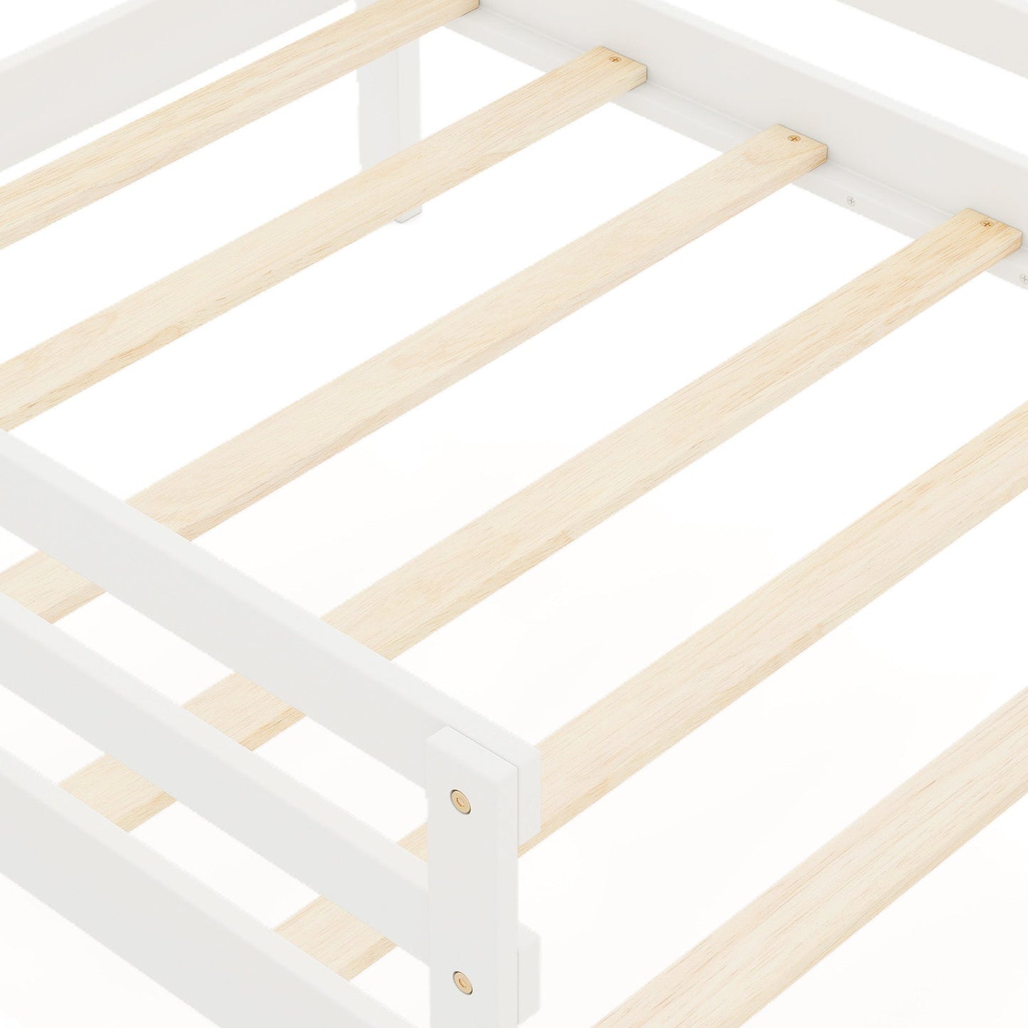 Lit jumeau pour enfants avec 2 tiroirs et tableau noir - Blanc