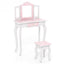 Ensemble de coiffeuse rose pour enfants avec tiroir et accessoires de maquillage