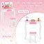 Table de maquillage de princesse pour jeu de rôle - Pois roses