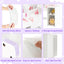 Kids Vanity Table and Chair Set with Removable Tri-Folding Mirror - White