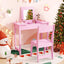 Table de maquillage pour enfants 2-en-1 avec chaise - Rose
