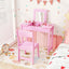 Table de maquillage pour enfants 2-en-1 avec chaise - Rose