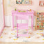 Table de maquillage pour enfants 2-en-1 avec chaise - Rose