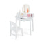 Conjunto de Tocador para Niños con Espejo Iluminado - Blanco