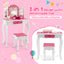 Kids Pink Polka Dot Vanity Table and Stool Set
