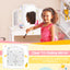 Conjunto de Tocador para Niños con Espejo Triple Plegable - Blanco