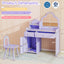 Ensemble de table de maquillage et chaise pour enfants avec miroir en forme de nuage - Violet
