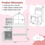 Conjunto de Mesa y Silla de Tocador para Niños con Almacenamiento - Blanco