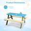Conjunto de Mesa de Picnic de Madera para Niños con Bancos Incorporados