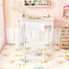 2-in-1 Kids Vanity Makeup Table and Chair Set - White
