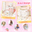 2-in-1 Kids Vanity Makeup Table and Chair Set - White