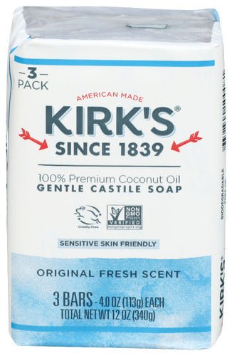 Kirk's Premium Coconut Castile Soap Trio - Korvel