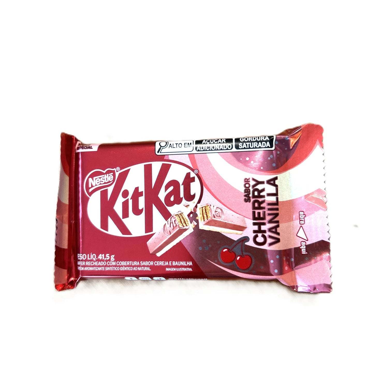 Barre de chocolat KitKat Cerise Vanille - Délice Brésilien