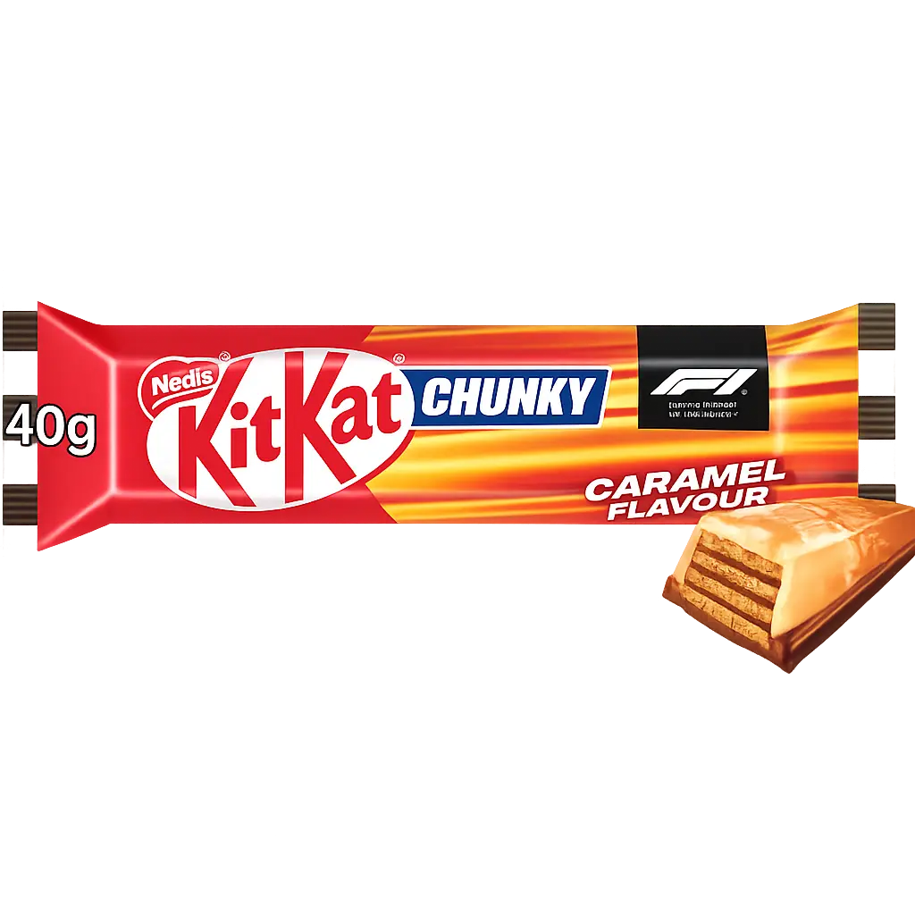 KitKat Chunky Caramel Chocolate Wafer Bar 40g – Limited F1 Edition