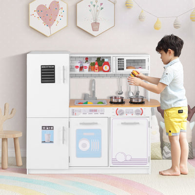 Toddler Pretend Play Kitchen Toy with Stove - White