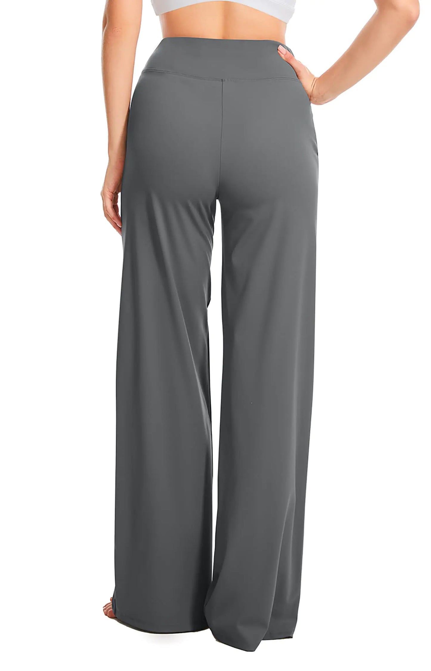 Premium Wide Leg Yoga Pants for Women - High Waist & Pockets