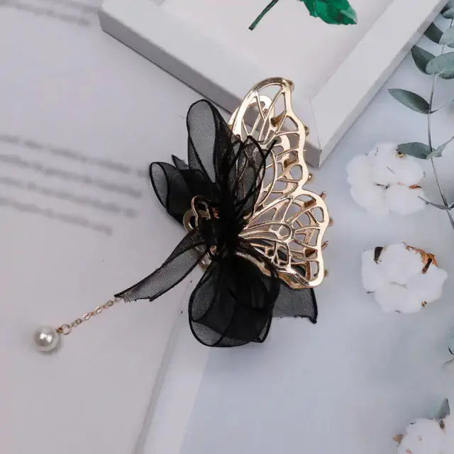 Pinza para el cabello en forma de mariposa elegante para recogidos con estilo