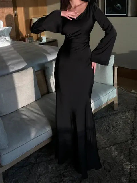 Vestido de Noche de Satén Elegante