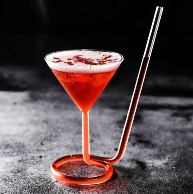 Spinning Martini Glass - Unique Hand-Blown Design