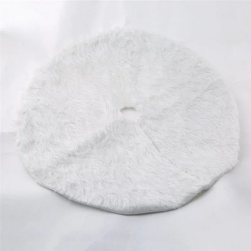 Funda de Árbol de Navidad de Terciopelo Blanco Creativo