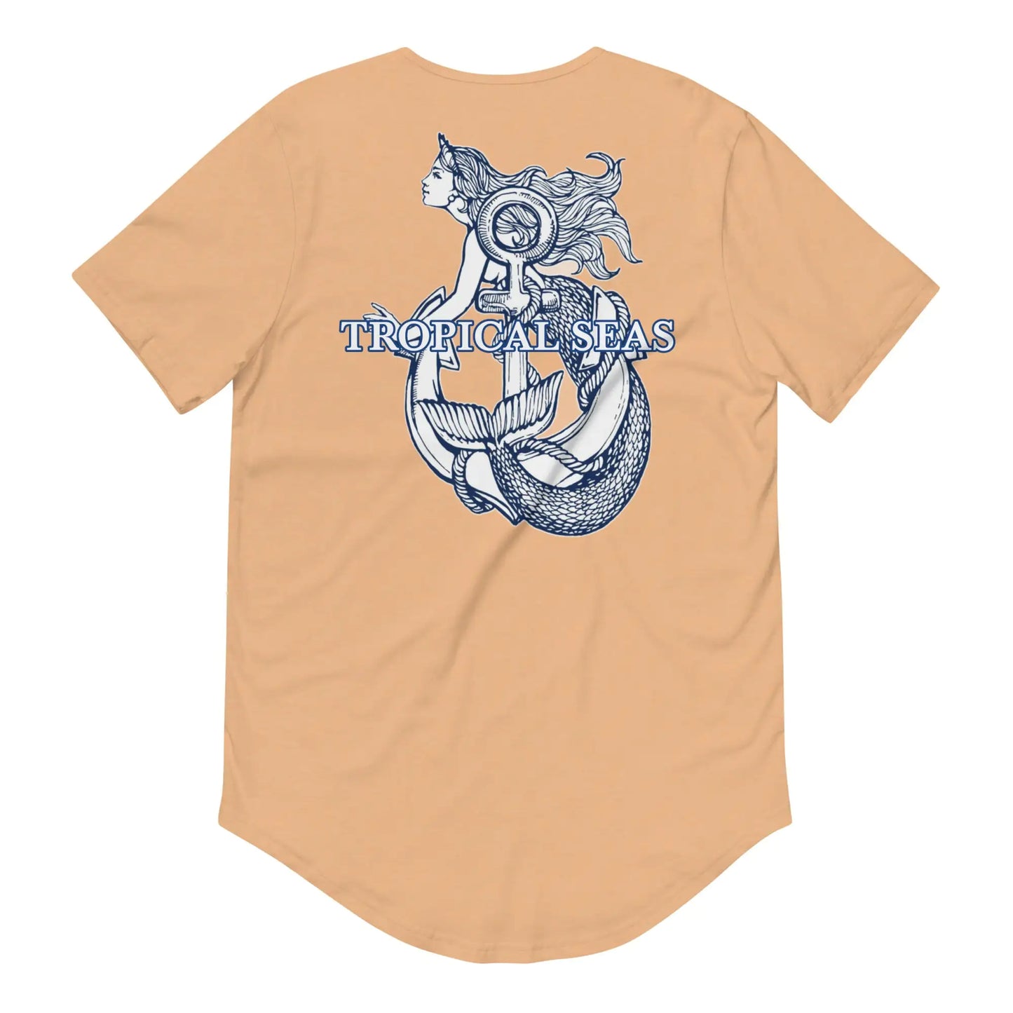 T-shirt Ancien Ancre de Sirène pour Homme à Ourlet Arrondi