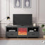 Soporte de TV negro premium de 70.08 pulgadas con almacenamiento para sala de estar