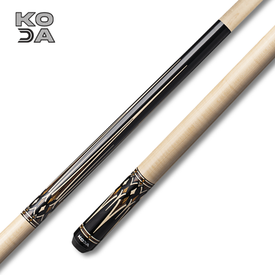 Koda Black Billiard Cue with Cocobolo Overlay