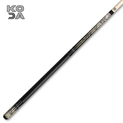 Koda Gray-Stained Maple Pool Cue with Black and Abalone Accents
