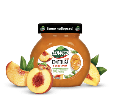 Lowicz Confiture Peach - Premium Fruit Spread 240g