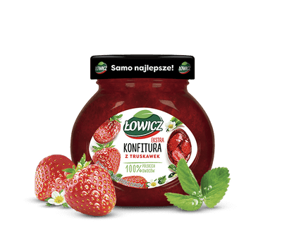 Lowicz Confiture Strawberry 240g - Premium Fruit Spread
