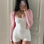 Ensemble de Haut Court à Capuche Tricoté Chic et Pantalons