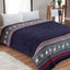 Dolce Bonita Home Double Cotton Blanket 200x220 Carmelo, Red-Navy Blue