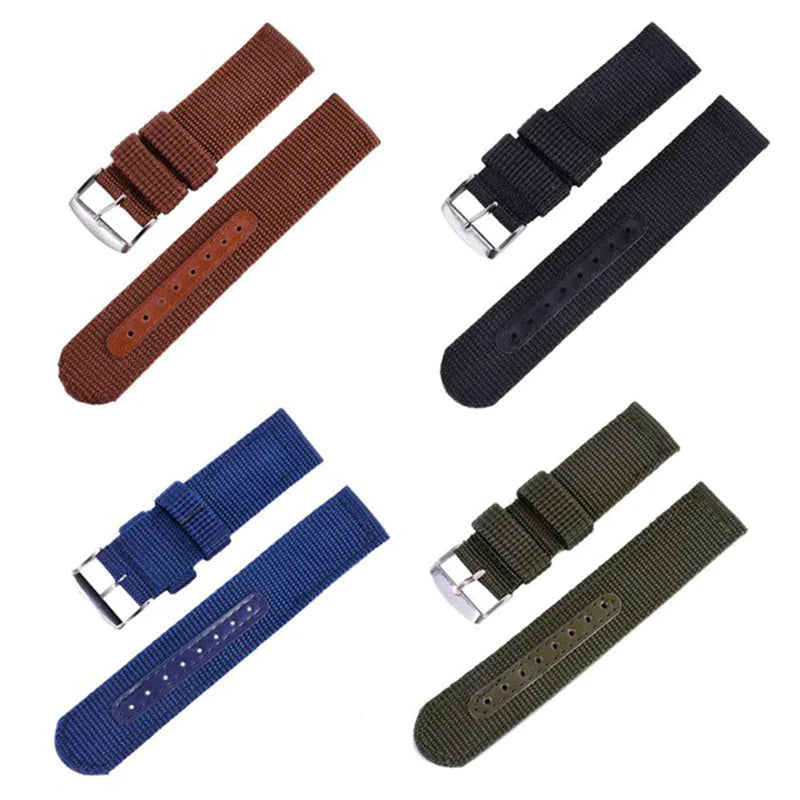 Bracelet de montre en nylon canvas militaire premium - 18mm à 24mm