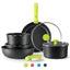 CAROTE 11-Piece Non-Stick Cookware Set with Detachable Handle