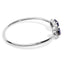 Floral Design Sterling Silver Bangle with Blue Sapphire & Diamonds