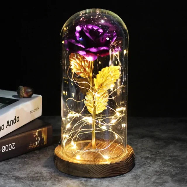 Enchanted Glass Rose Decoration for Home Decor