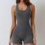 Conjunto de Mono de Gimnasio y Yoga con Espalda Abierta y Almohadillas