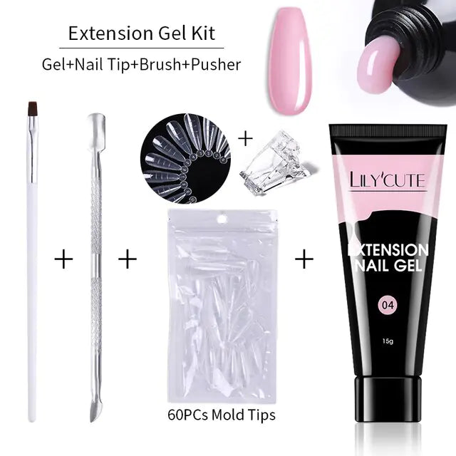 LILYCUTE Nail Extension Gel Set - Premium Nail Care