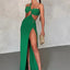 Robe élégante vintage à dégradé et découpes