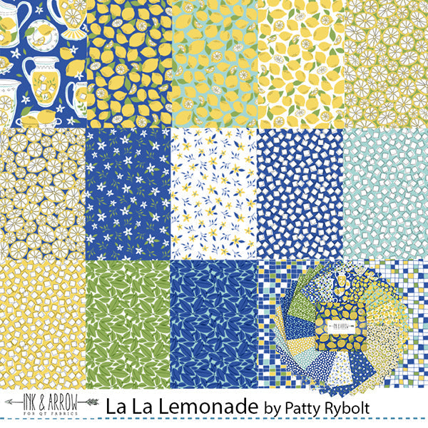 LA LA LEMONADE Fat Quarter Bundle - Tejidos de Algodón Vibrantes