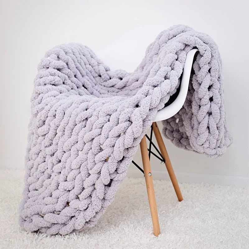 Luxurious Chunky Knitted Blanket