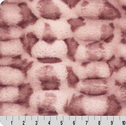 Tissu Luxe Cuddle Milan Léopard Nuage Rosewater - 58"