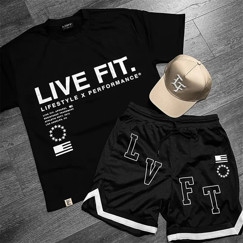 Camiseta de algodón para gimnasio de hombre premium